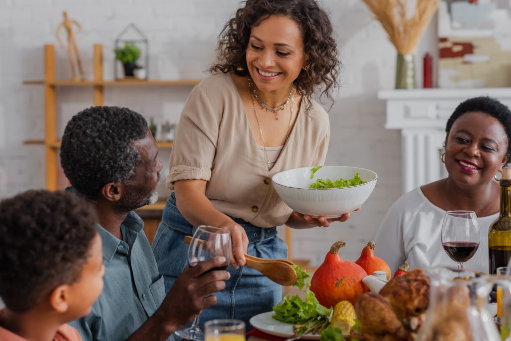 Womanfeedingfamily